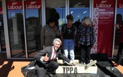 Three women cemented into the TPP outside Labour Party office in Christchurch – Our Children’s Future